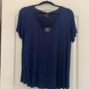 Navy top with great detail